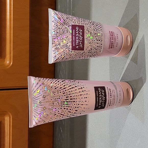 NWT: Bath and Body Works A Thousand Wishes Body Cream and Body Scrub - Picture 1 of 4